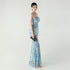Graceful Sequin Embellished Mesh Mermaid Maxi Dress
